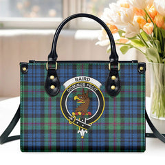 Baird Ancient Tartan Crest Leather Handbag