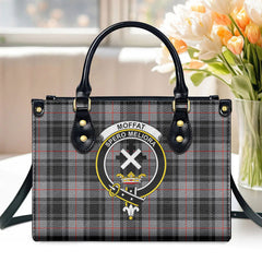 Moffat Modern Tartan Crest Leather Handbag