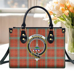 Morrison Red Ancient Tartan Crest Leather Handbag