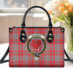 Moubray Tartan Crest Leather Handbag