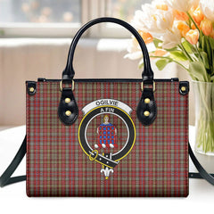 Ogilvie Tartan Crest Leather Handbag