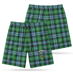 Arbuthnot Ancient Tartan Crest Men's Beach Shorts