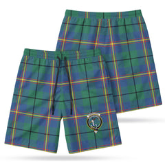 Carmichael Ancient Tartan Crest Men's Beach Shorts