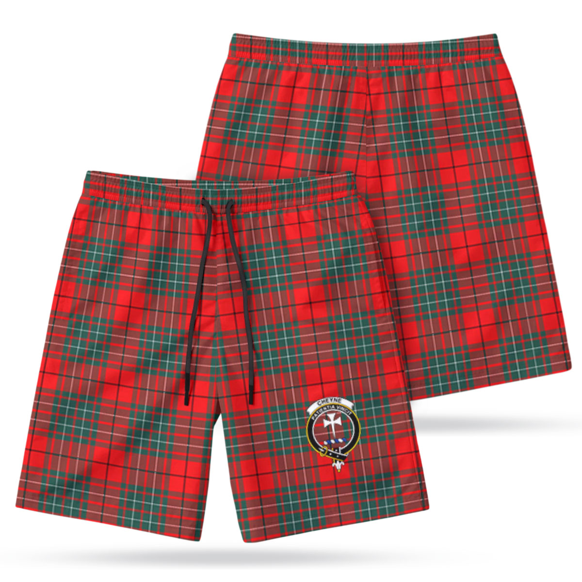 Cheyne Tartan Crest Men's Beach Shorts