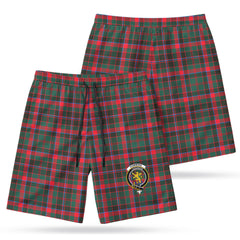 Cumming Hunting Modern Tartan Crest Men's Beach Shorts
