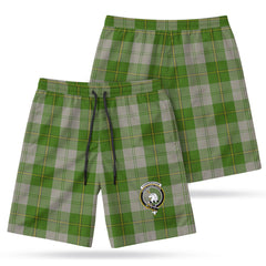 Cunningham Dress Green Dancers Tartan Crest Men's Beach Shorts
