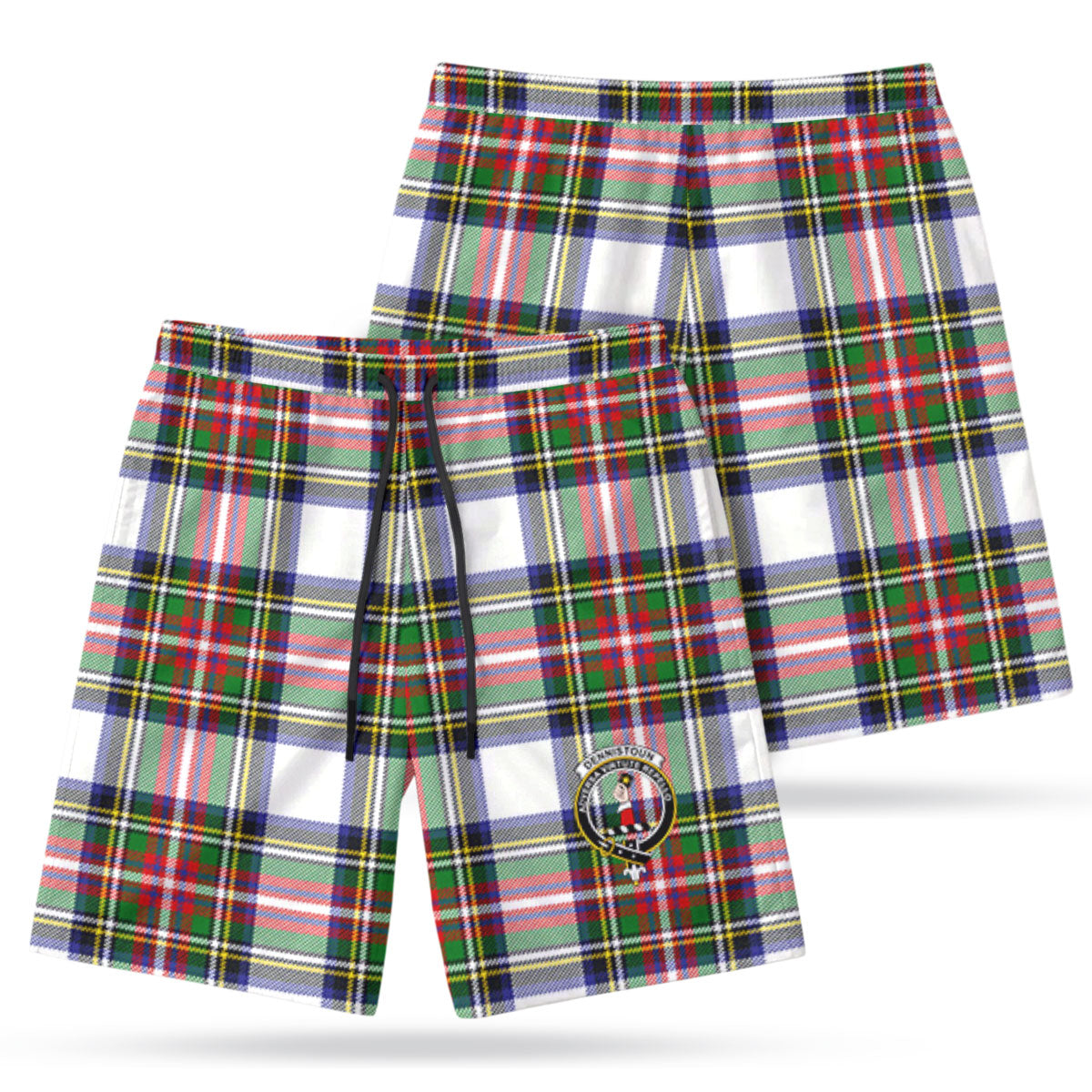 Dennistoun Tartan Crest Men's Beach Shorts