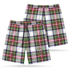 Dennistoun Tartan Crest Men's Beach Shorts