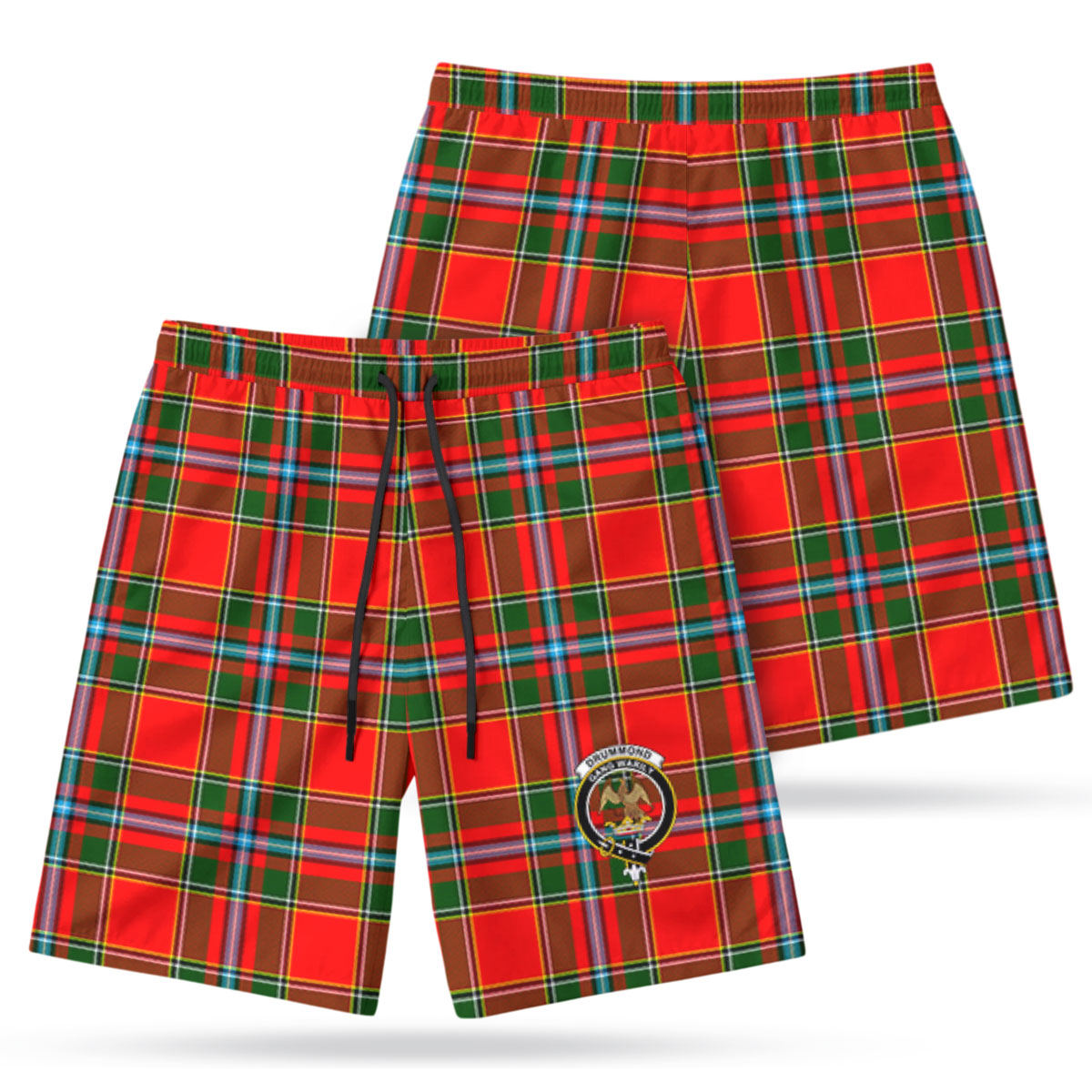 Drummond of Perth Tartan Crest Men's Beach Shorts