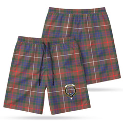 Fraser (of Lovat) Hunting Modern Tartan Crest Men's Beach Shorts