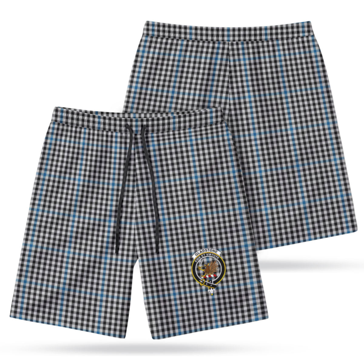 Gladstone Tartan Crest Men's Beach Shorts