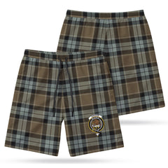 Graham of Menteith Weathered Tartan Crest Men's Beach Shorts