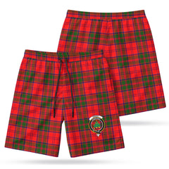 Grant Modern Tartan Crest Men's Beach Shorts
