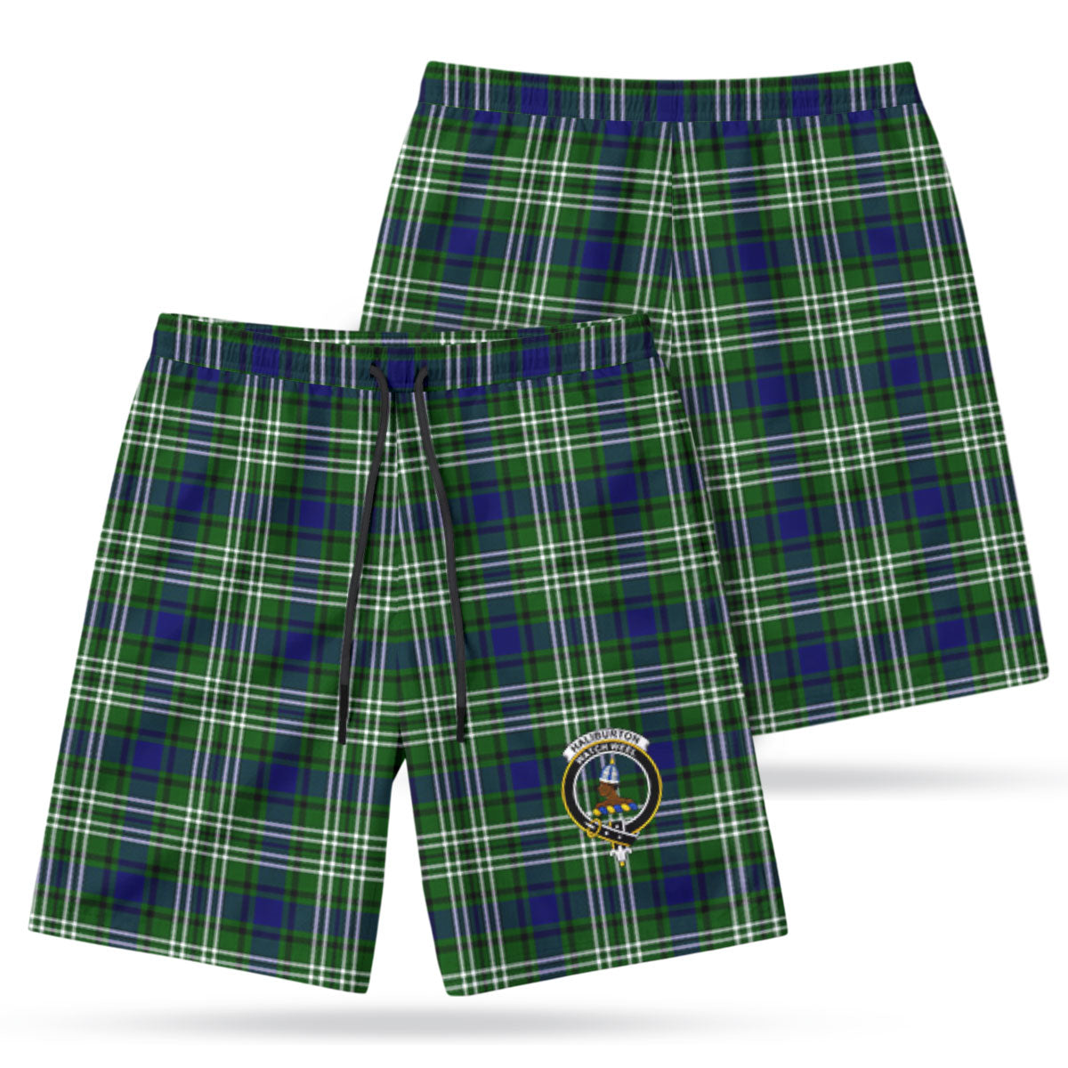 Haliburton Tartan Crest Men's Beach Shorts