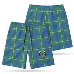 Hamilton Hunting Ancient Tartan Crest Men's Beach Shorts