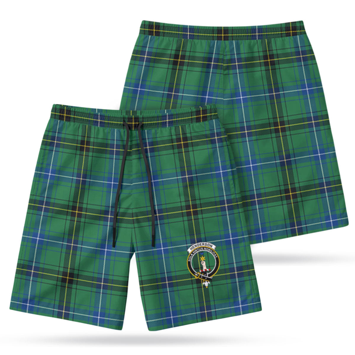 Henderson Ancient Tartan Crest Men's Beach Shorts