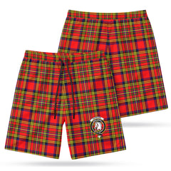 Hepburn Tartan Crest Men's Beach Shorts
