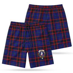Home Modern Tartan Crest Men's Beach Shorts