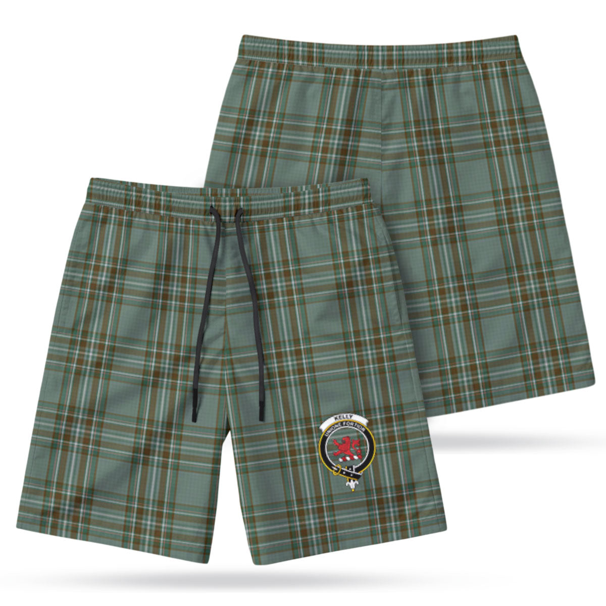 Kelly Dress Tartan Crest Men's Beach Shorts