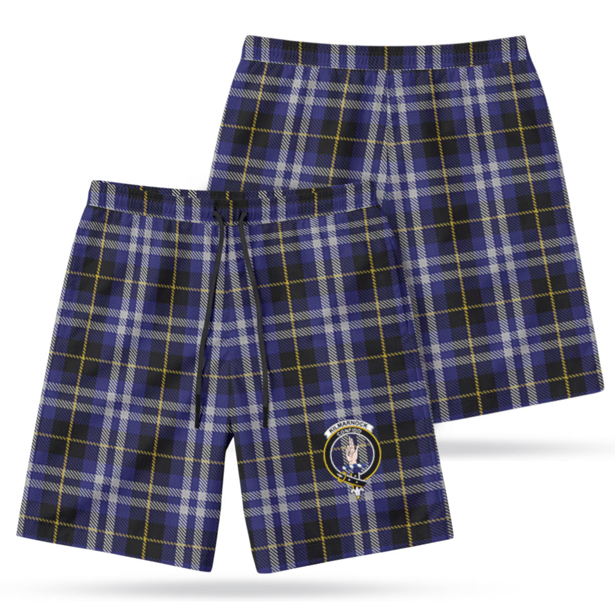 Kilmarnock Tartan Crest Men's Beach Shorts