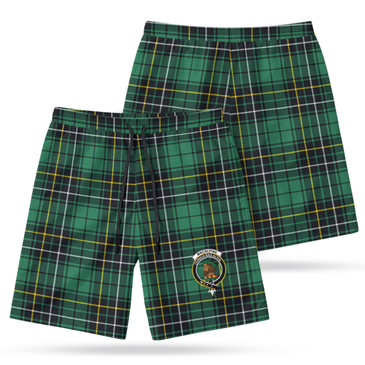 MacAlpine Ancient Tartan Crest Men's Beach Shorts