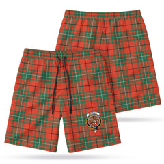 MacAulay Ancient Tartan Crest Men's Beach Shorts