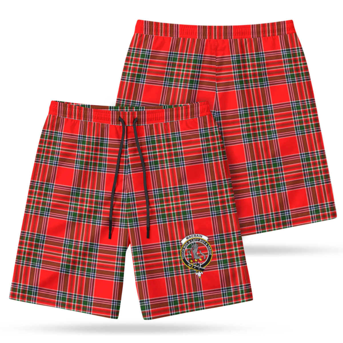 MacBain Tartan Crest Men's Beach Shorts