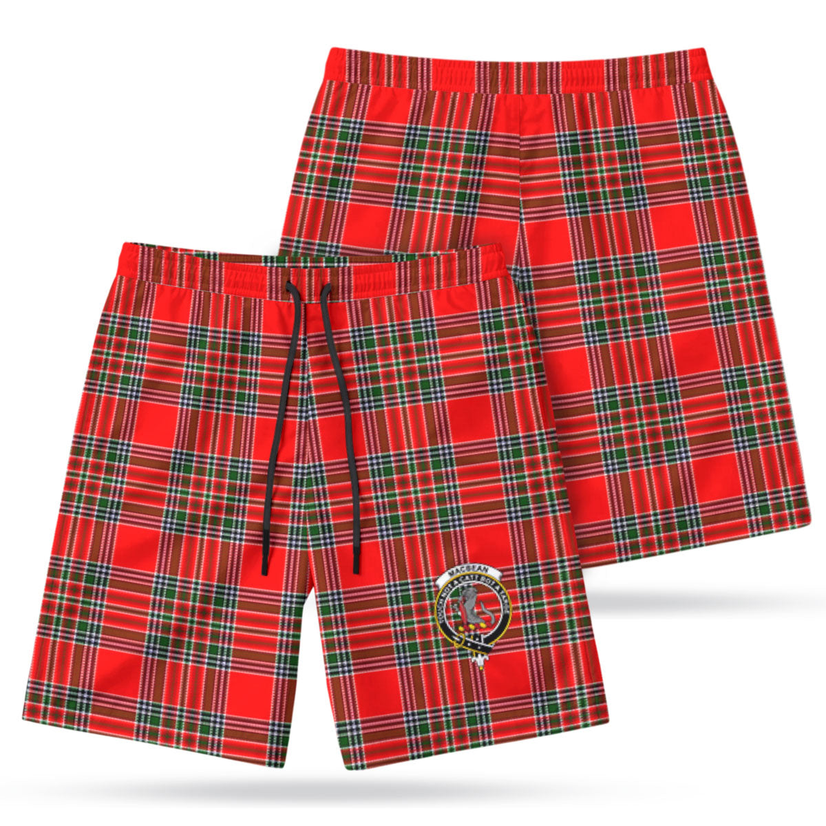 MacBean Tartan Crest Men's Beach Shorts