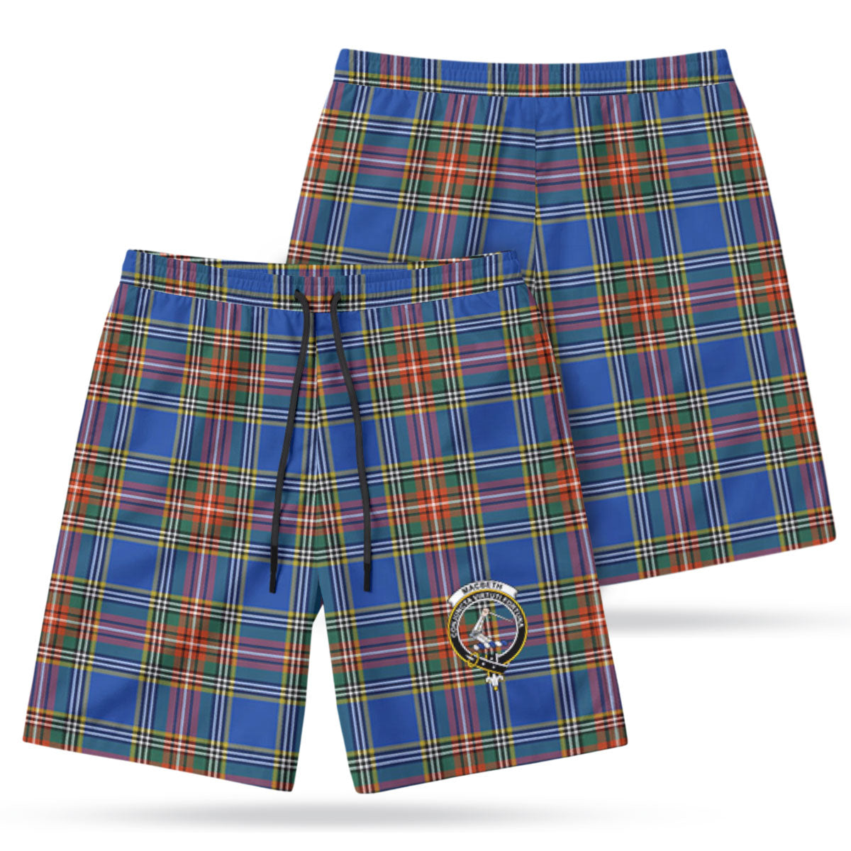 MacBeth Ancient Tartan Crest Men's Beach Shorts