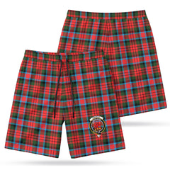 MacDuff Modern Tartan Crest Men's Beach Shorts