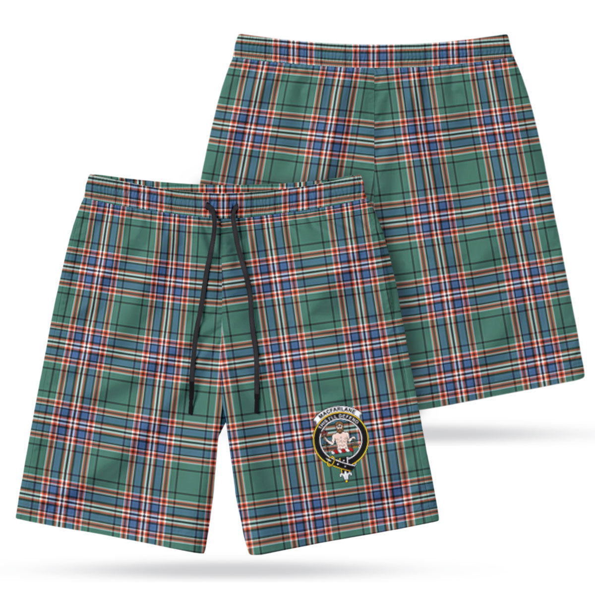 MacFarlane Hunting Ancient Tartan Crest Men's Beach Shorts