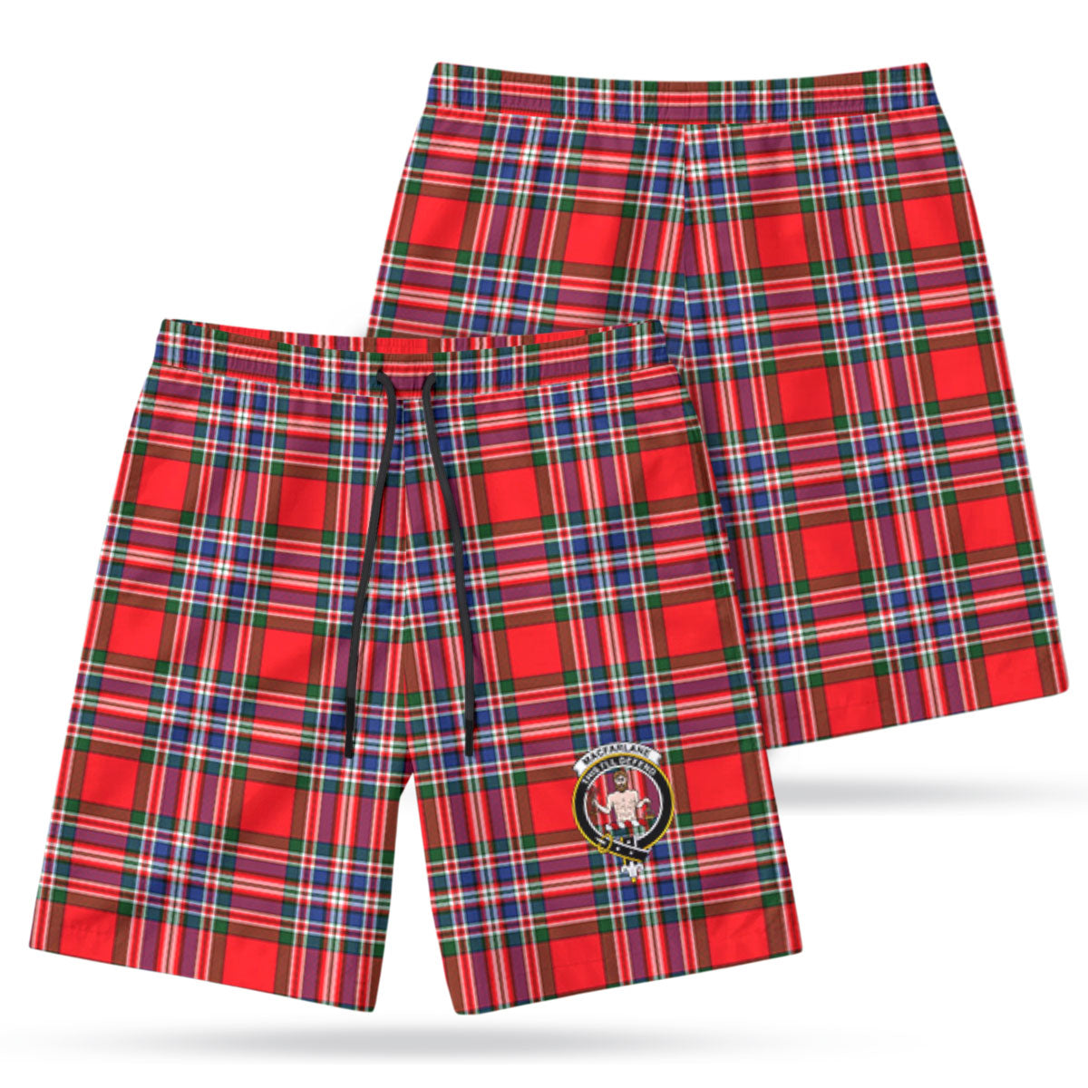 MacFarlane Modern Tartan Crest Men's Beach Shorts
