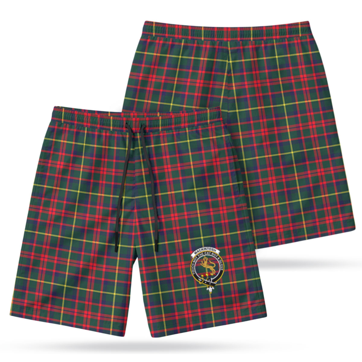MacKintosh Hunting Modern Tartan Crest Men's Beach Shorts