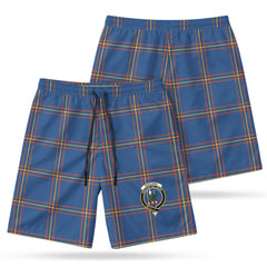 MacLaine of Loch Buie Hunting Ancient Tartan Crest Men's Beach Shorts