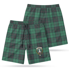 MacLean Hunting Ancient Tartan Crest Men's Beach Shorts