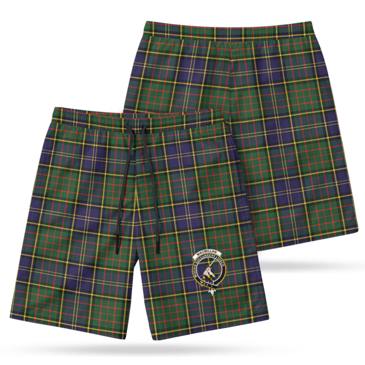 MacMillan Hunting Modern Tartan Crest Men's Beach Shorts