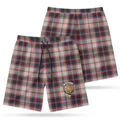 MacPherson Hunting Ancient Tartan Crest Men's Beach Shorts