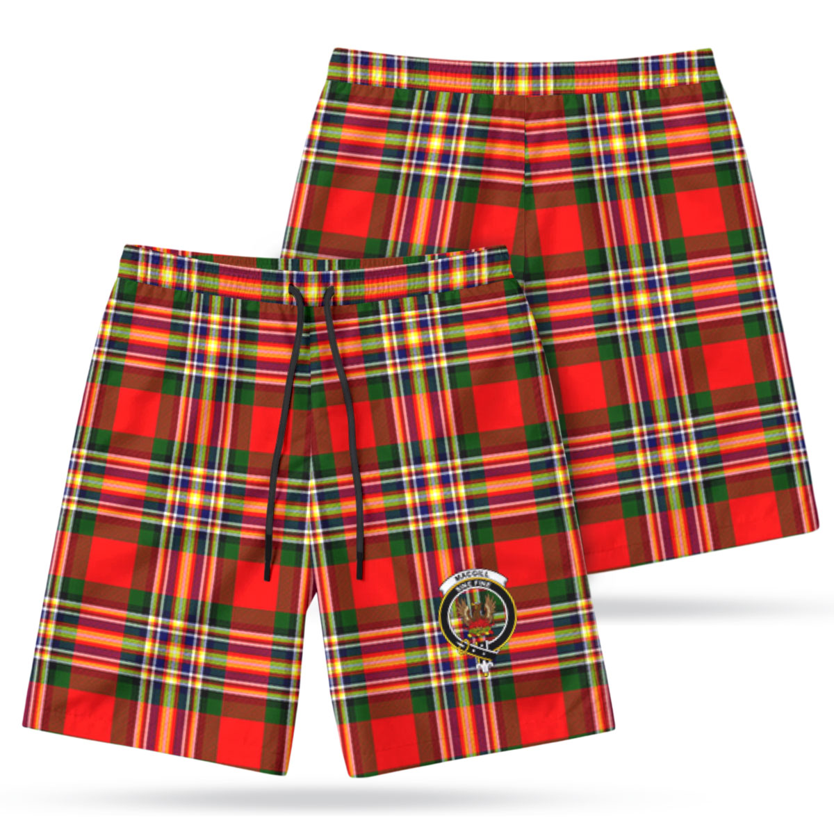 Makgill Tartan Crest Men's Beach Shorts