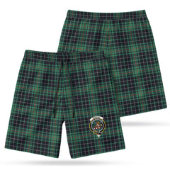 McAulay Hunting Ancient Tartan Crest Men's Beach Shorts