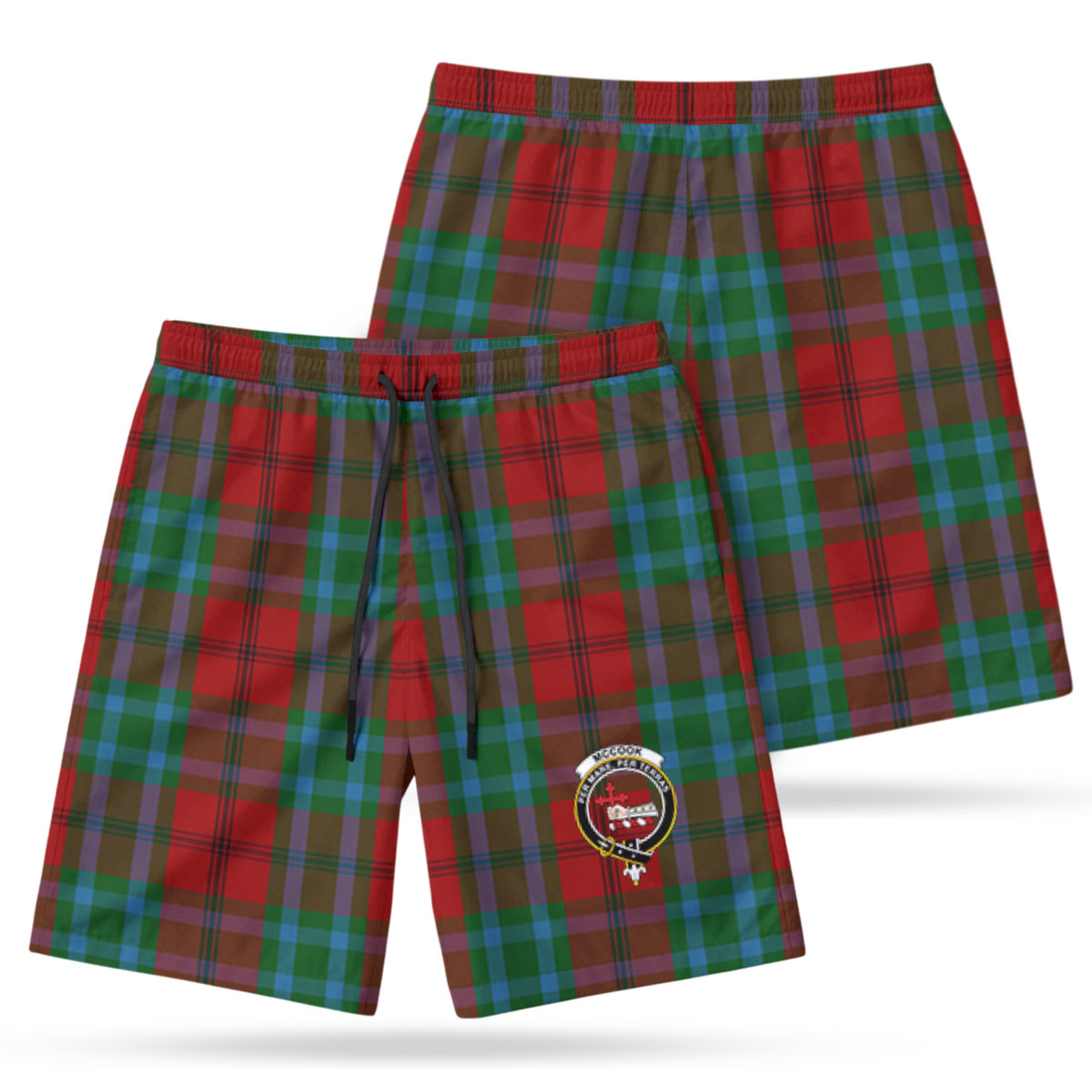 McCook Tartan Crest Men's Beach Shorts