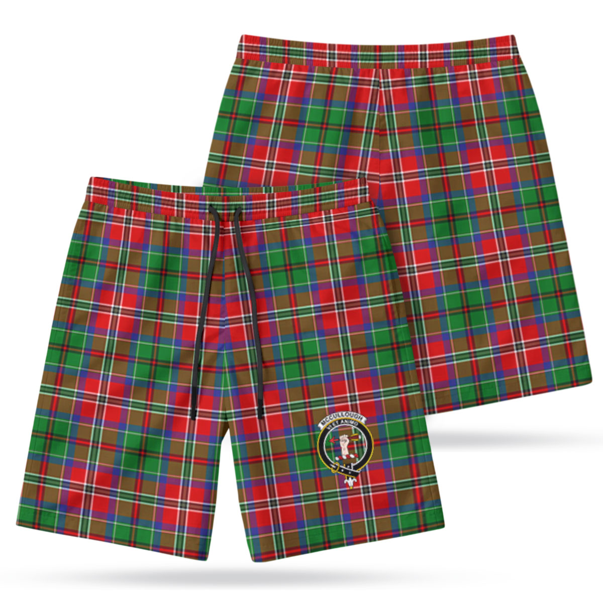 McCullough Tartan Crest Men's Beach Shorts