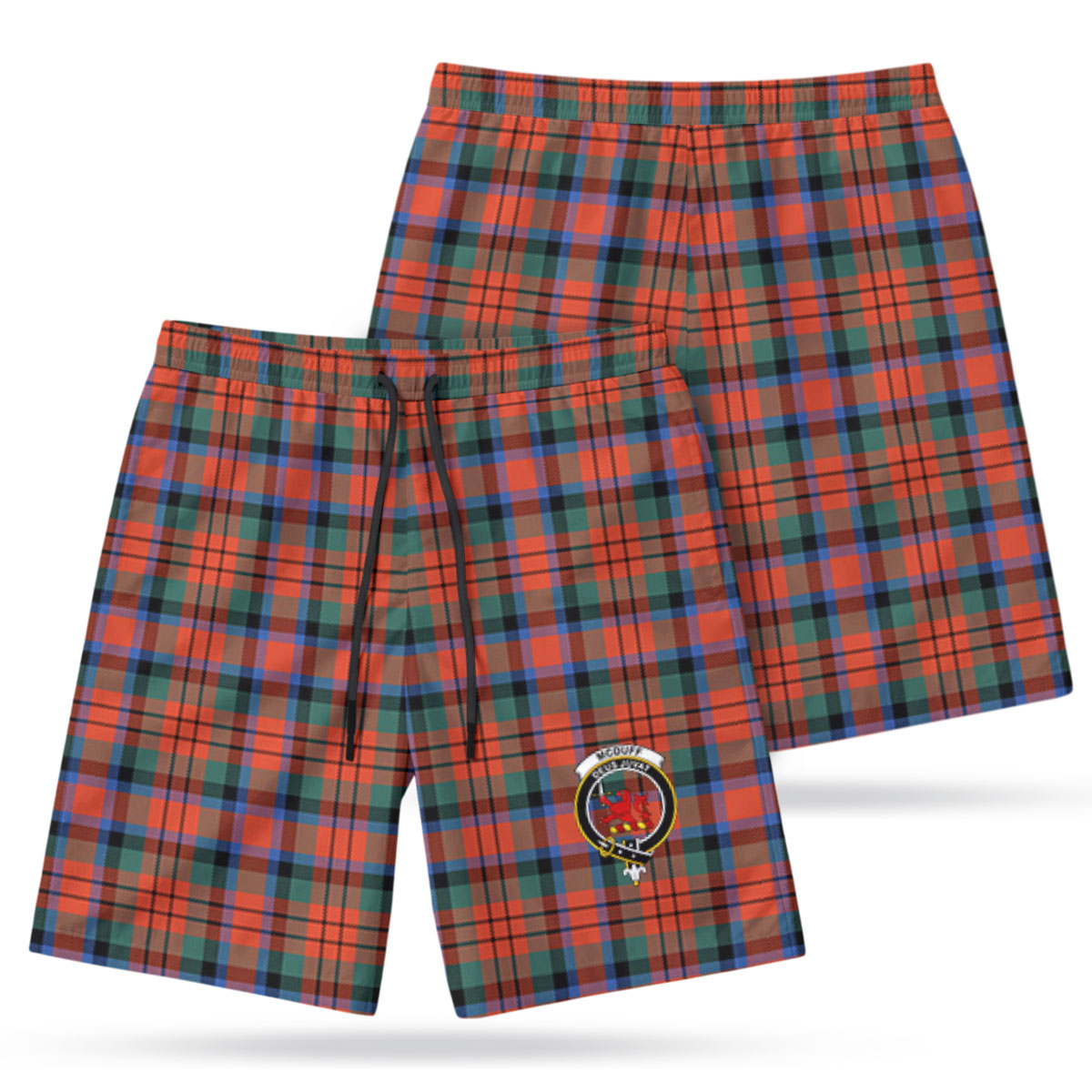 McDuff Ancient Tartan Crest Men's Beach Shorts