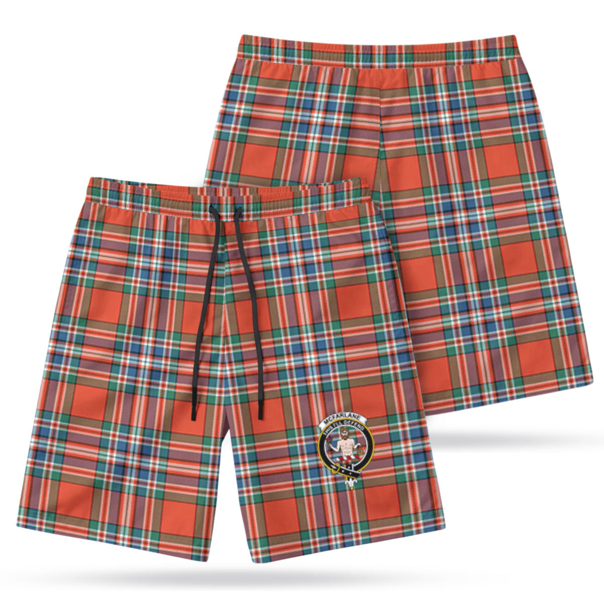 McFarlane Ancient Tartan Crest Men's Beach Shorts