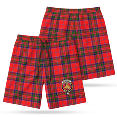 McGillivray Modern Tartan Crest Men's Beach Shorts