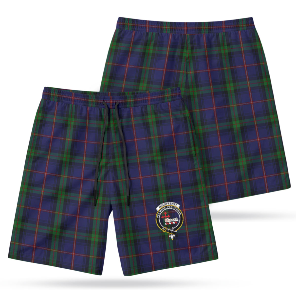 McLafferty Tartan Crest Men's Beach Shorts