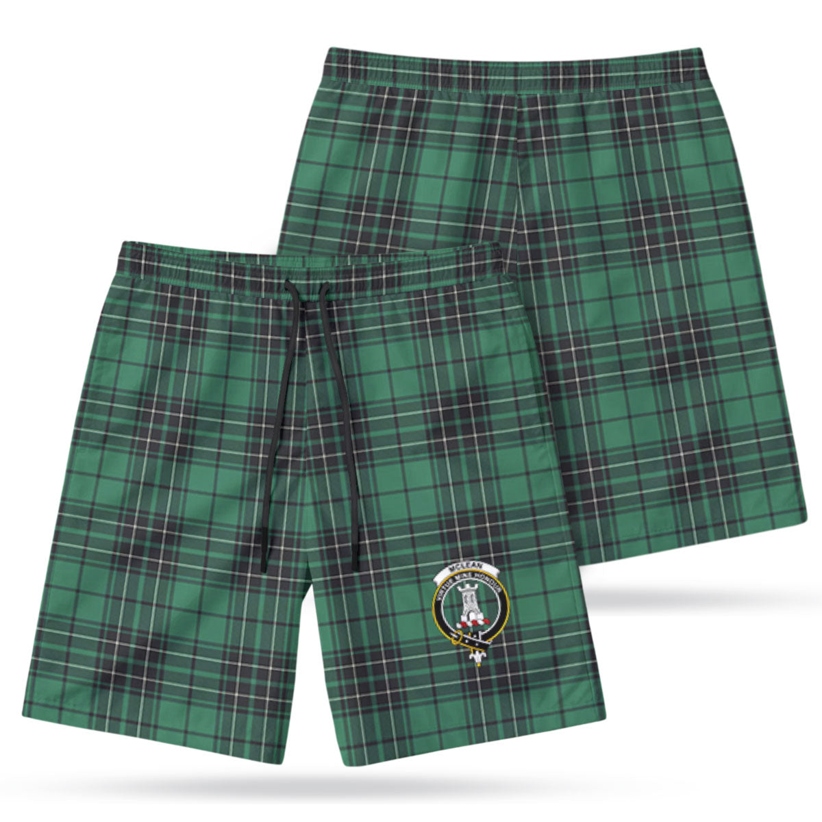 McLean Hunting Ancient Tartan Crest Men's Beach Shorts