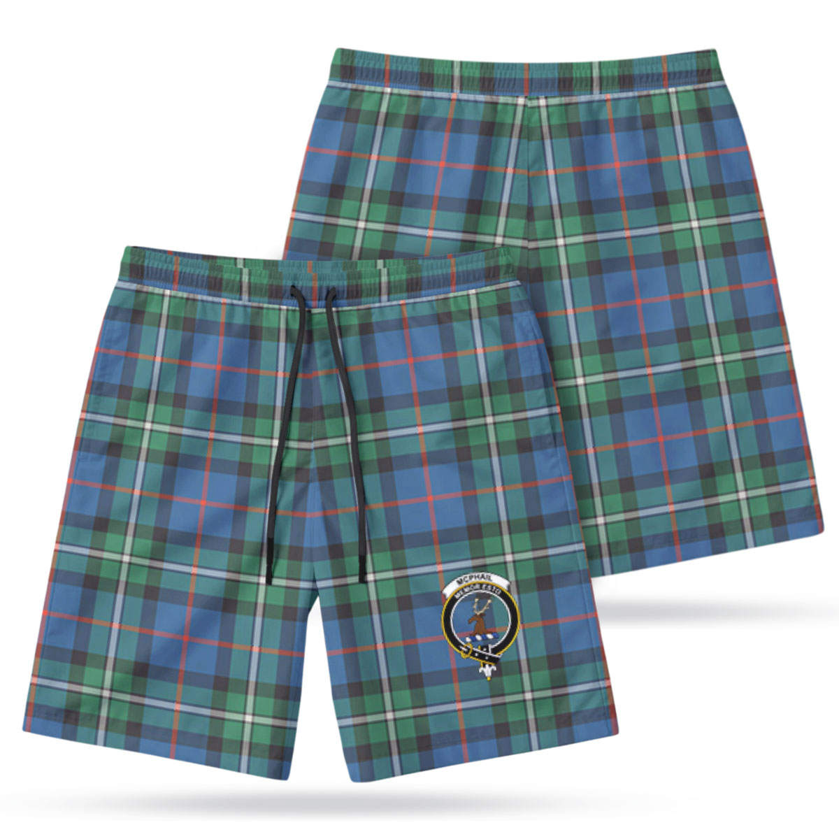 McPhail Hunting Ancient Tartan Crest Men's Beach Shorts