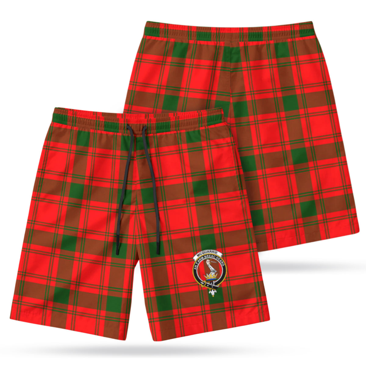 McQuarrie Tartan Crest Men's Beach Shorts