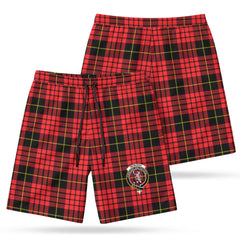 McQueen Modern Tartan Crest Men's Beach Shorts