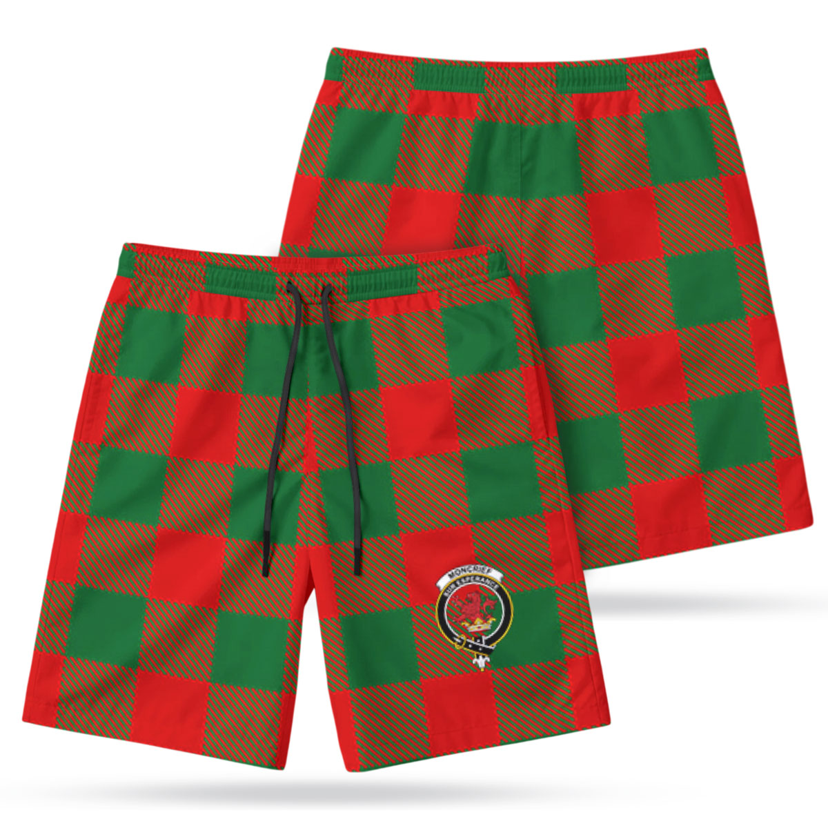 Moncrief Tartan Crest Men's Beach Shorts